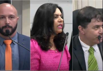 Vereador Max Bill, vereadorra Vanderléia e Vereador Dirceu Tardem. 
